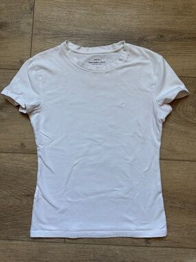 Abercrombie & Fitch White Short Sleeve Baby Tee